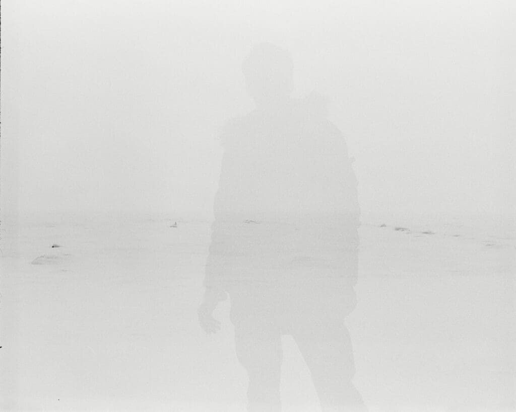 silhouette in front of the sea